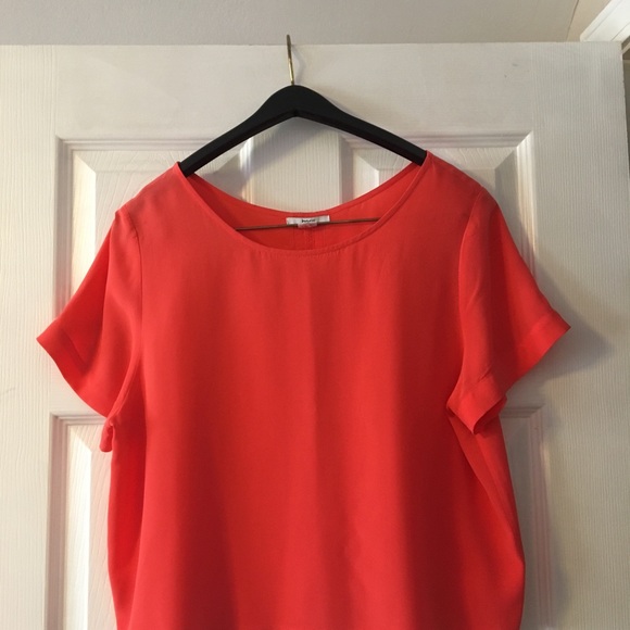 Bar III Tops - Silk, coral cropped blouse Bar III Tops - Silk, coral cropped blouse